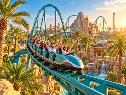 Roller coaster at a UAE theme park